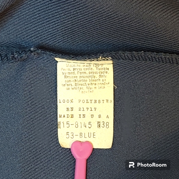 Vintage Women's Skirt Dark Periwinkle Navy Blue 38in Waist Pull On IGLWU Office - Picture 3 of 7